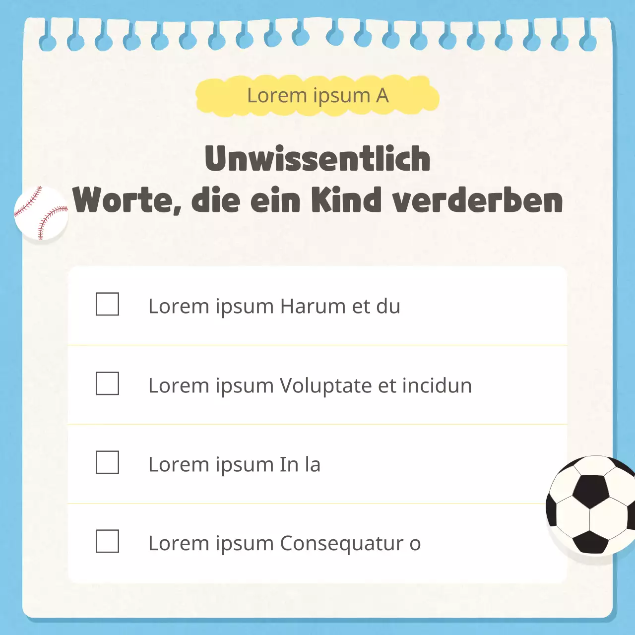 Einführung des Konzepts des Gelben Kindergartens, eine nette Art, kleine Kinder zu erziehen