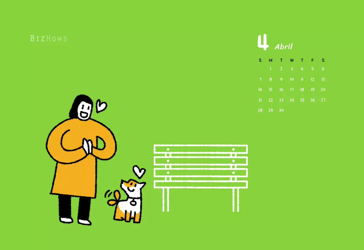Calendario de Año Nuevo con simpáticas ilustraciones