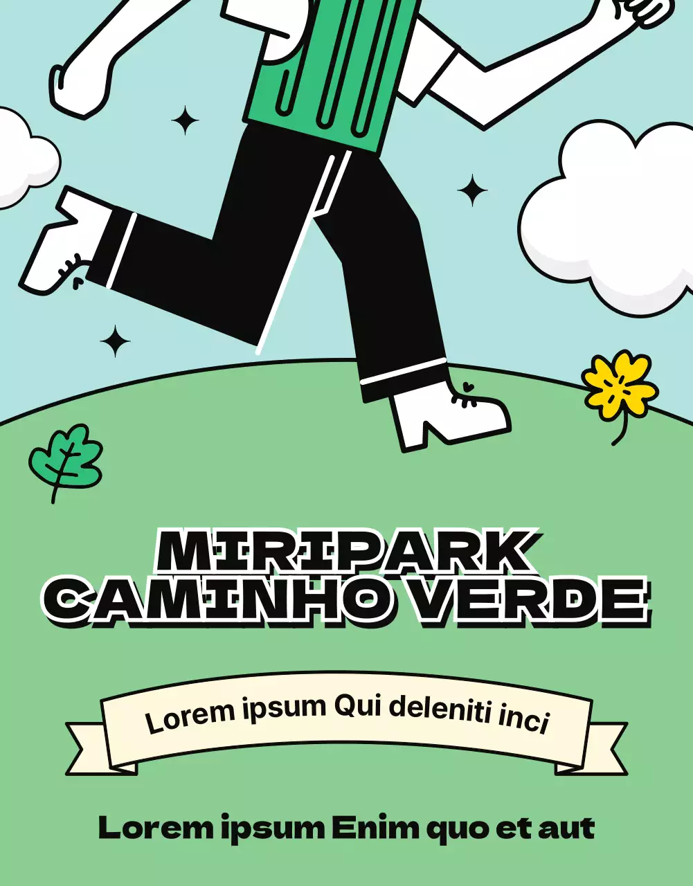 Anúncio de contratação de pessoal para o Passeio no Parque Verde e Amarelo