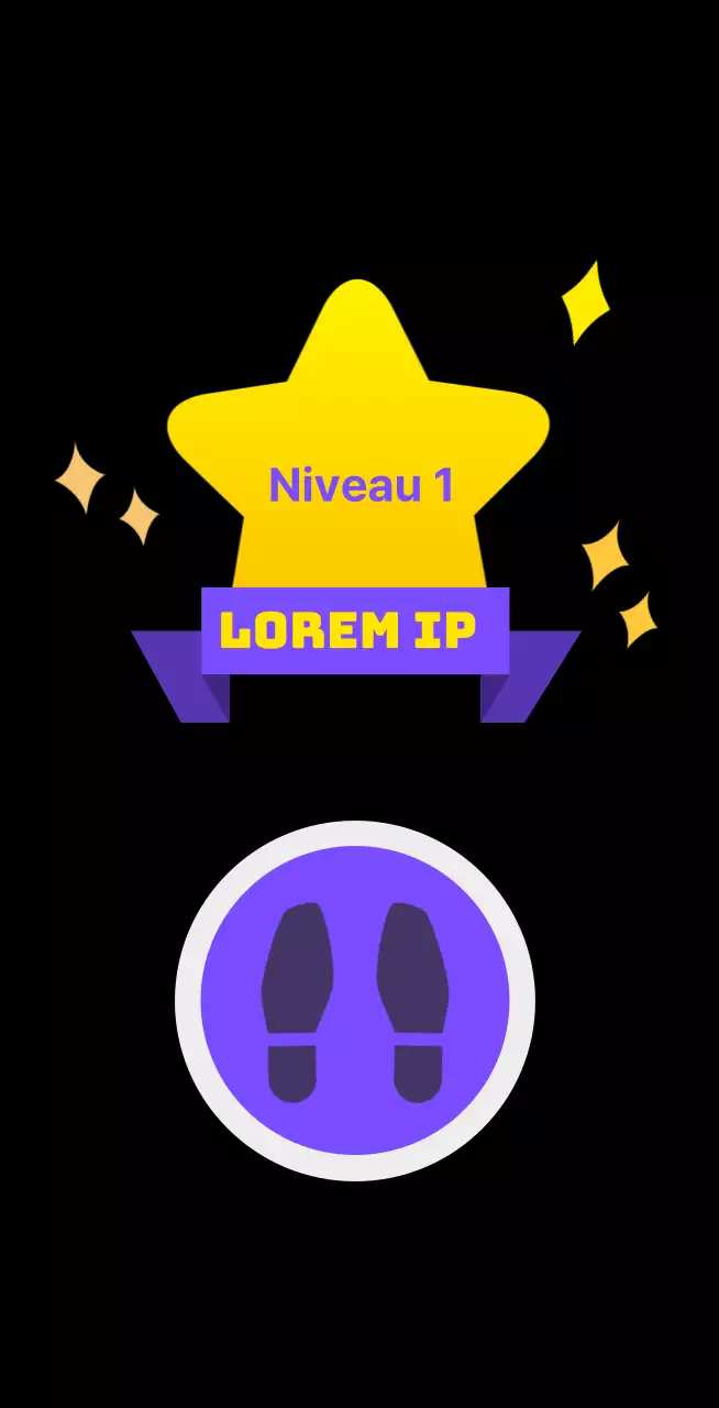 Een eersteklas school met een zwarte achtergrond die een level omhoog gaat als je erop stapt, Valeant