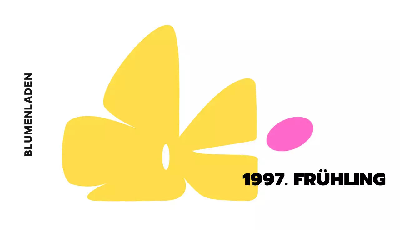 Bunte gelbe und rosa Blumengeschäft Visitenkarte