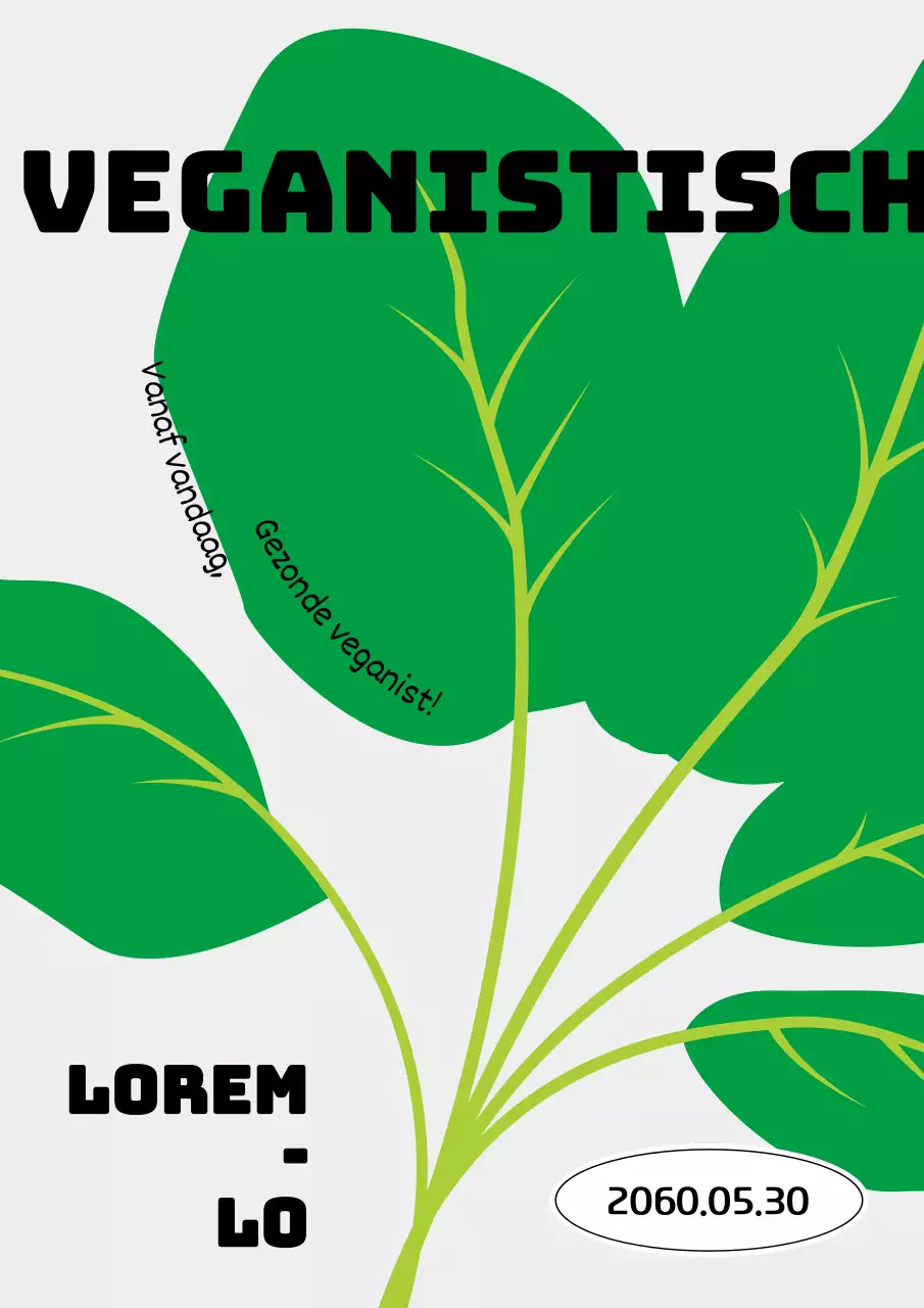Groen, groente illustratie vegetarisch promotie-evenement
