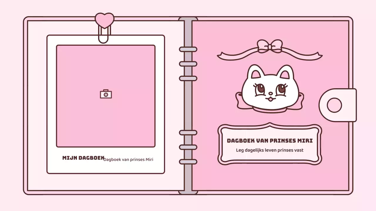 Schattige agenda concept presentatieset in roze