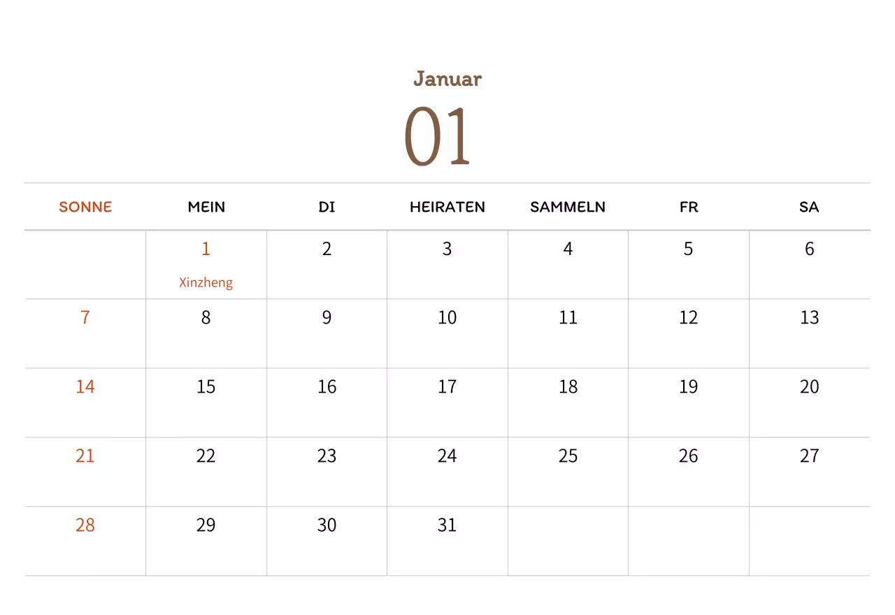 Stempelillustrationen mit einem warmen Konzept