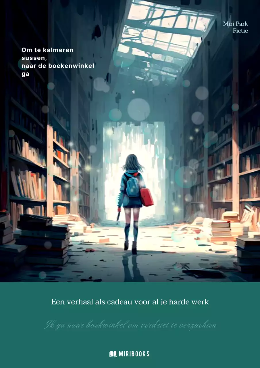 Promoot een schattige boekomslag met een groene, geïllustreerde achtergrond