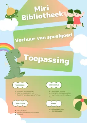 Een gids voor het lenen van schattig speelgoed in groene en oranje gradiëntkleuren