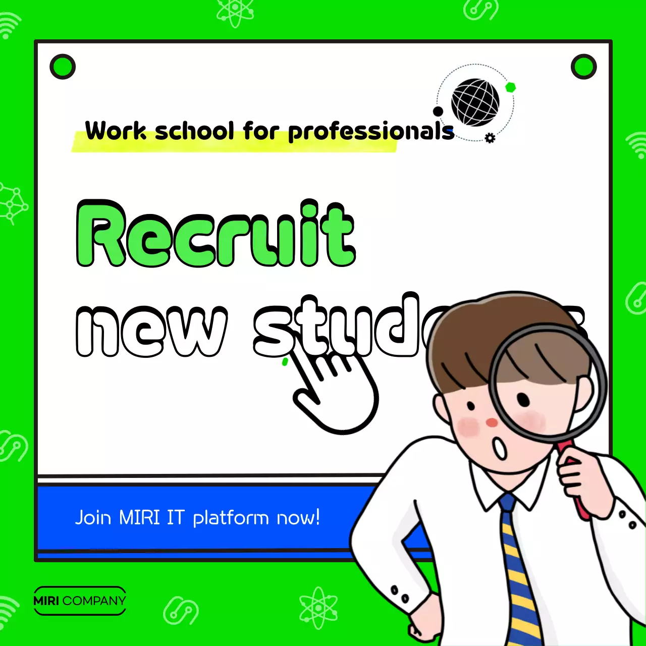 Recrutamento de estagiários da campanha anual Tidy