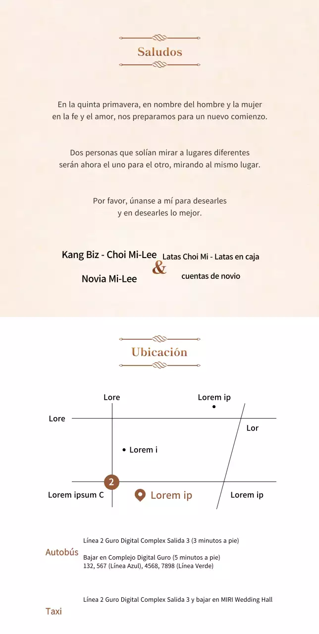 Invitaciones de boda sencillas en blanco y marrón