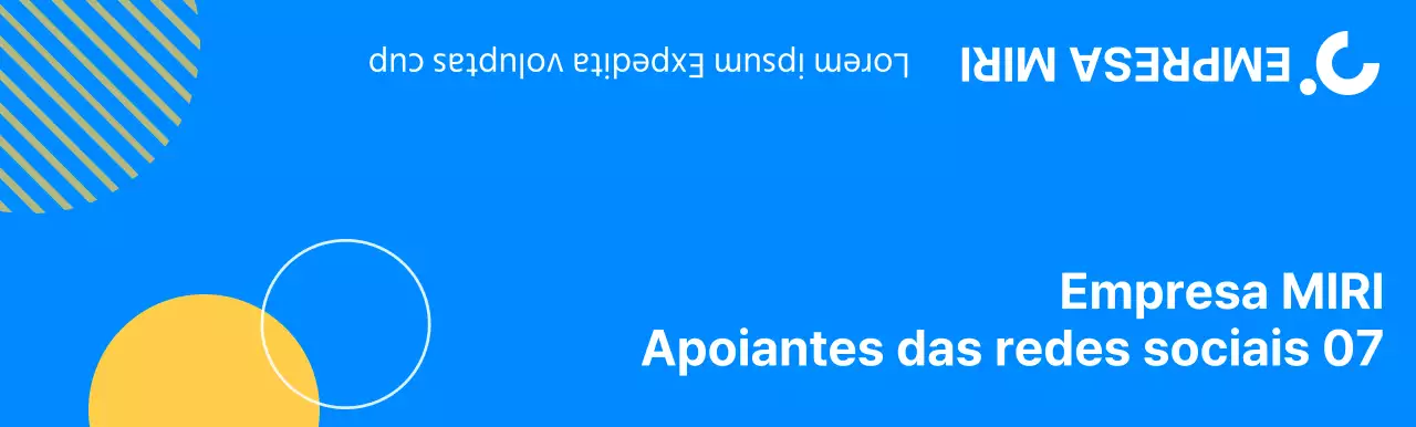 Um conceito simples para uma lembrança de um apoiante da empresa, com círculos azuis e amarelos.
