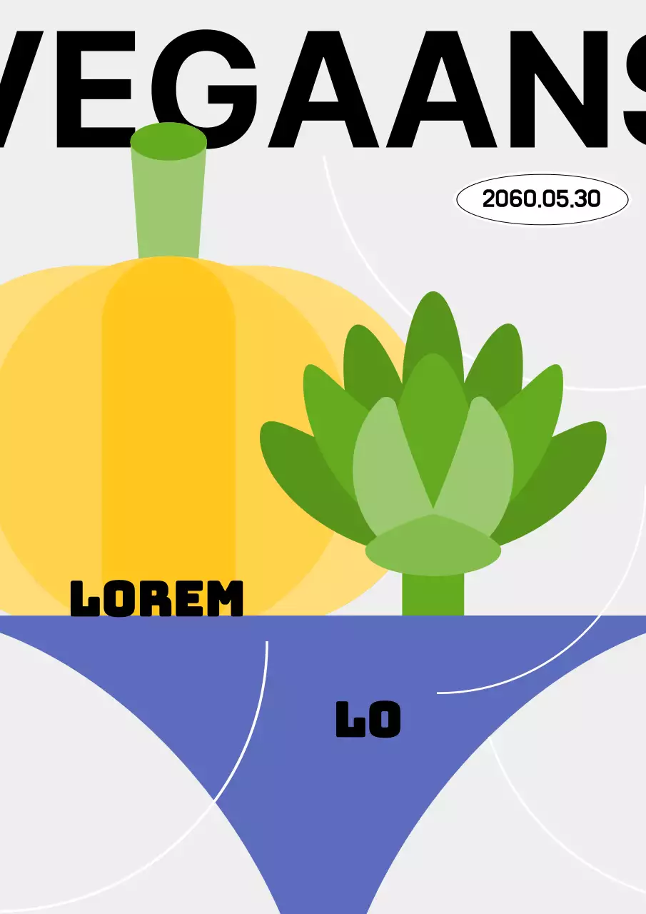 Gele Groente Illustratie Vegetarisch Promotie Evenement