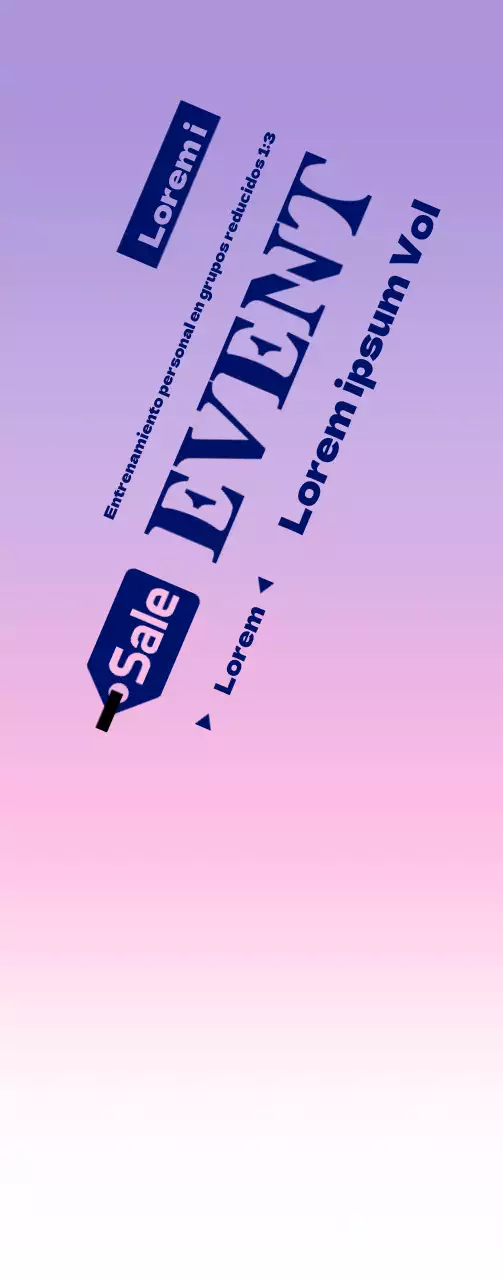 Promocione eventos de grupos de gimnasia con un fondo degradado