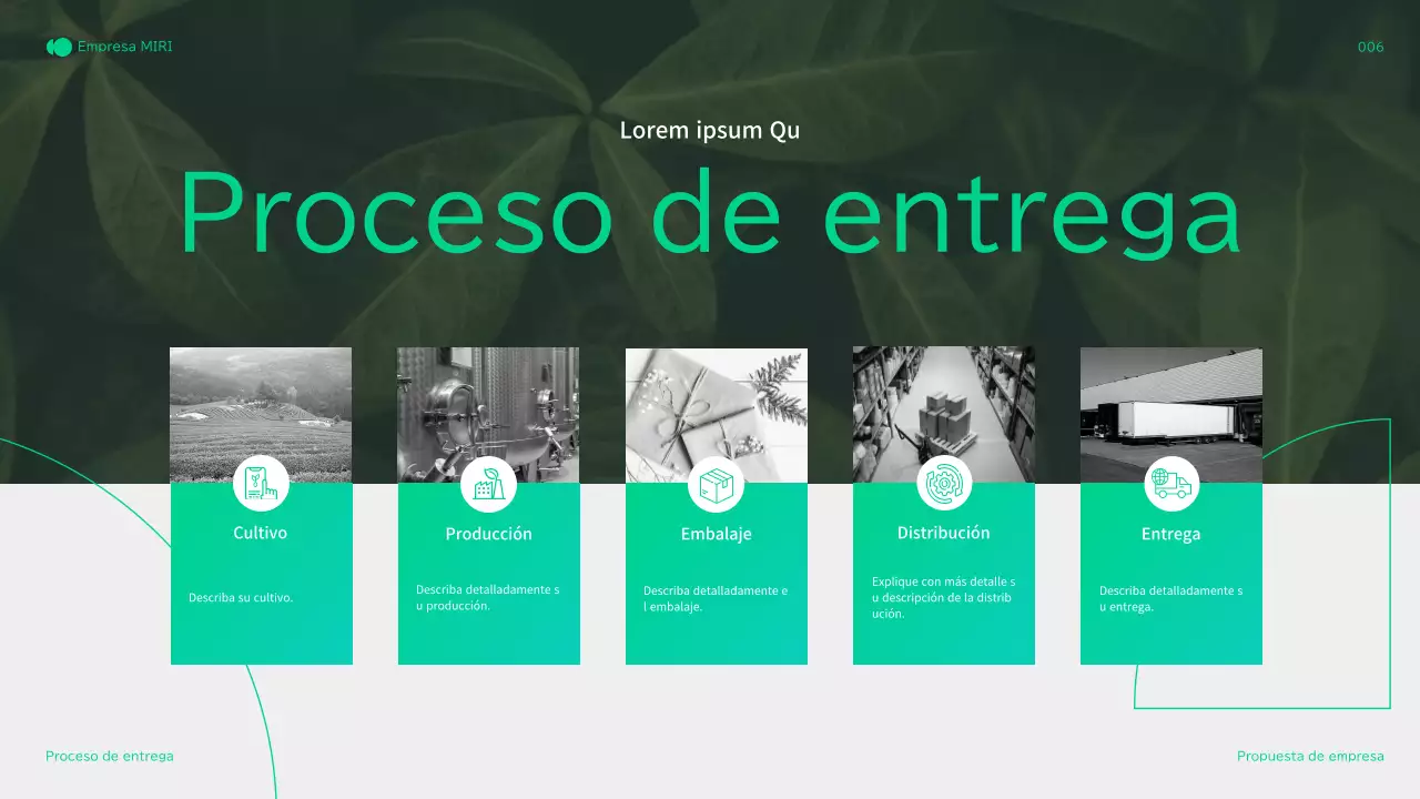 Perfil de empresa de agricultura ecológica y natural