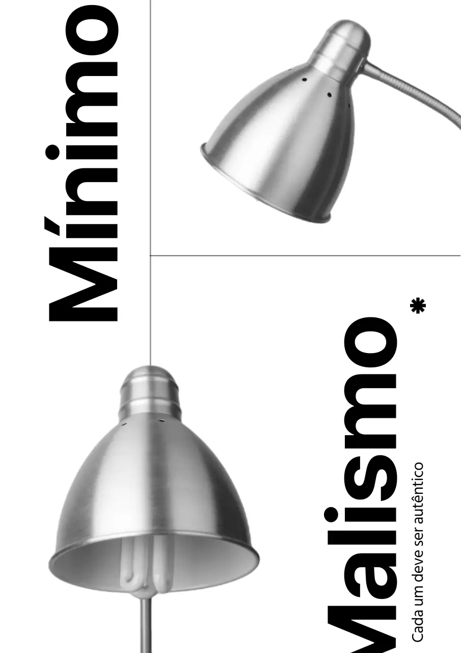 Cartaz interior iluminado a preto e branco