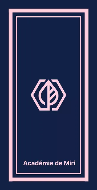 Gakuen Academy Valkyrie sur fond bleu marine avec une ligne de démarcation rose