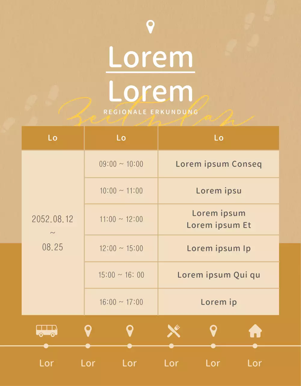 Polaroid Konzept Bereich Explorationsprogramm in hellgrün und gelb