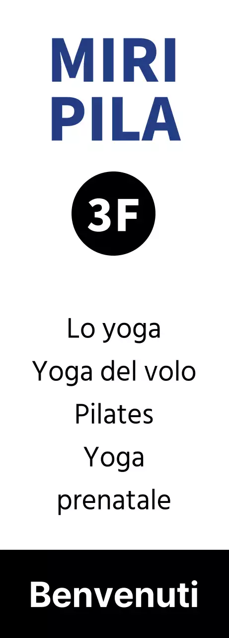 Nero moderno pulito yoga banner con pilates istruttore di esercizio