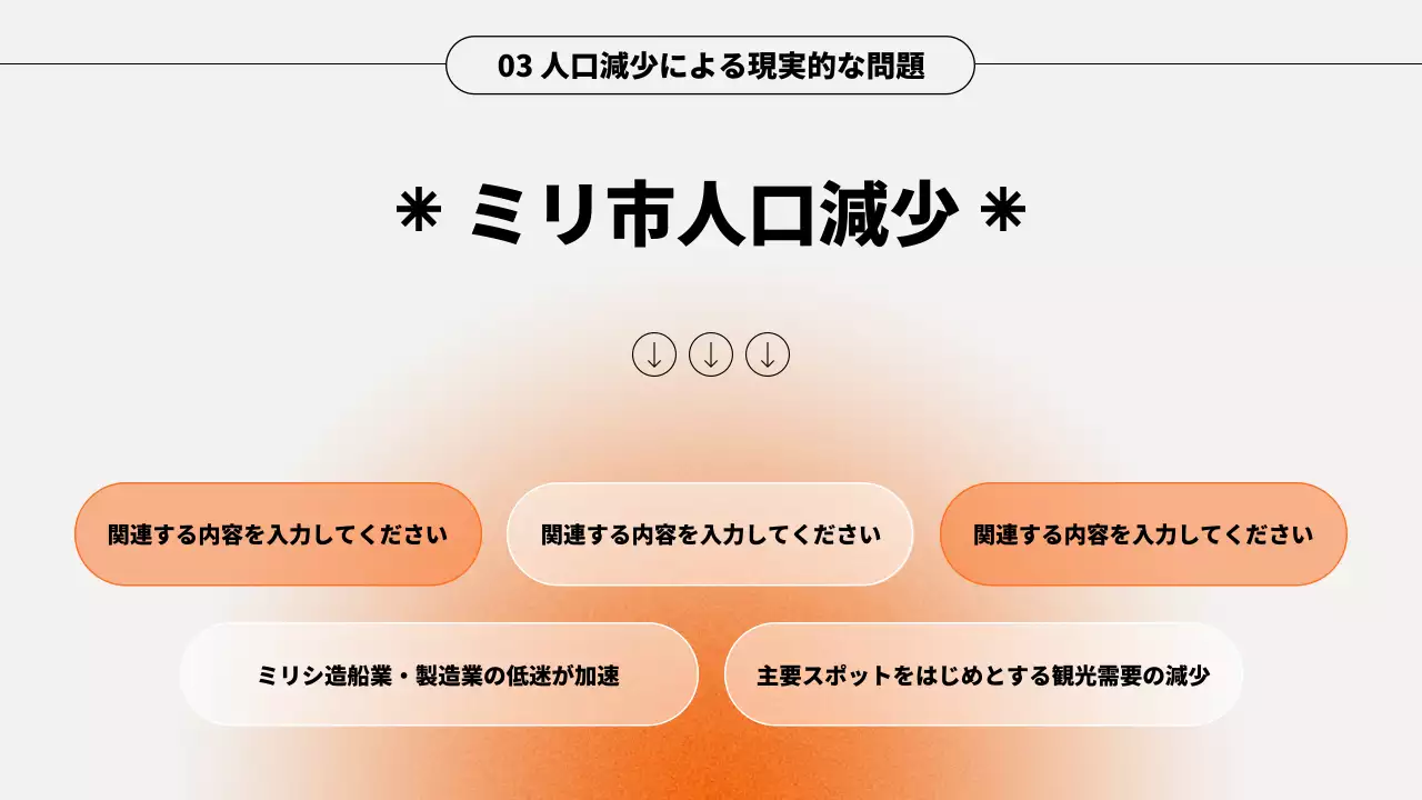 オレンジ シンプル セミナー プレゼンテーション