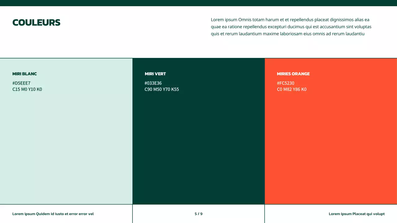 Lignes directrices simples en vert avec des accents orange