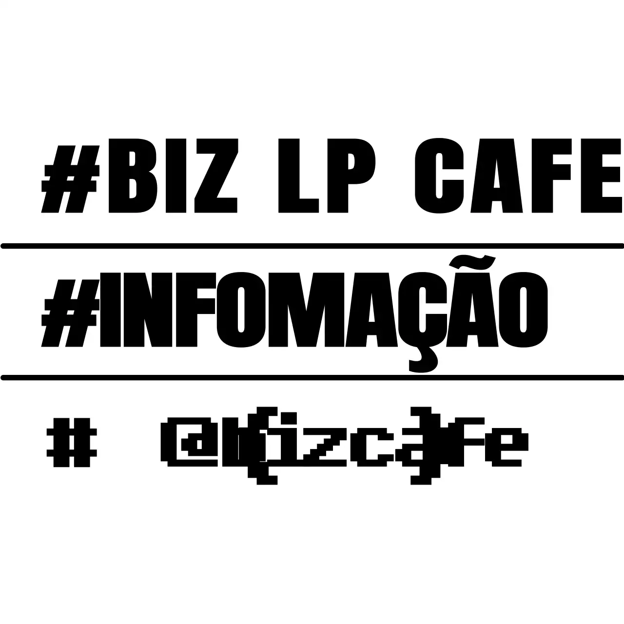 Café com texto simples e moderno, estilo papelaria, em preto