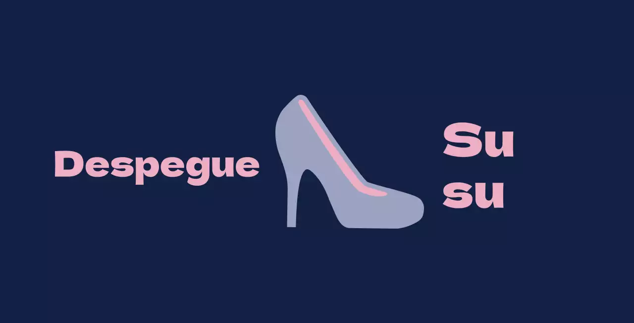 Zapatillas de ballet sobre fondo azul marino con un cartel que pide quitarse las zapatillas.