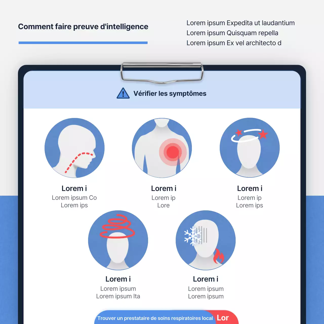Informations sur les symptômes des séquelles bleues et grises du Long Covid