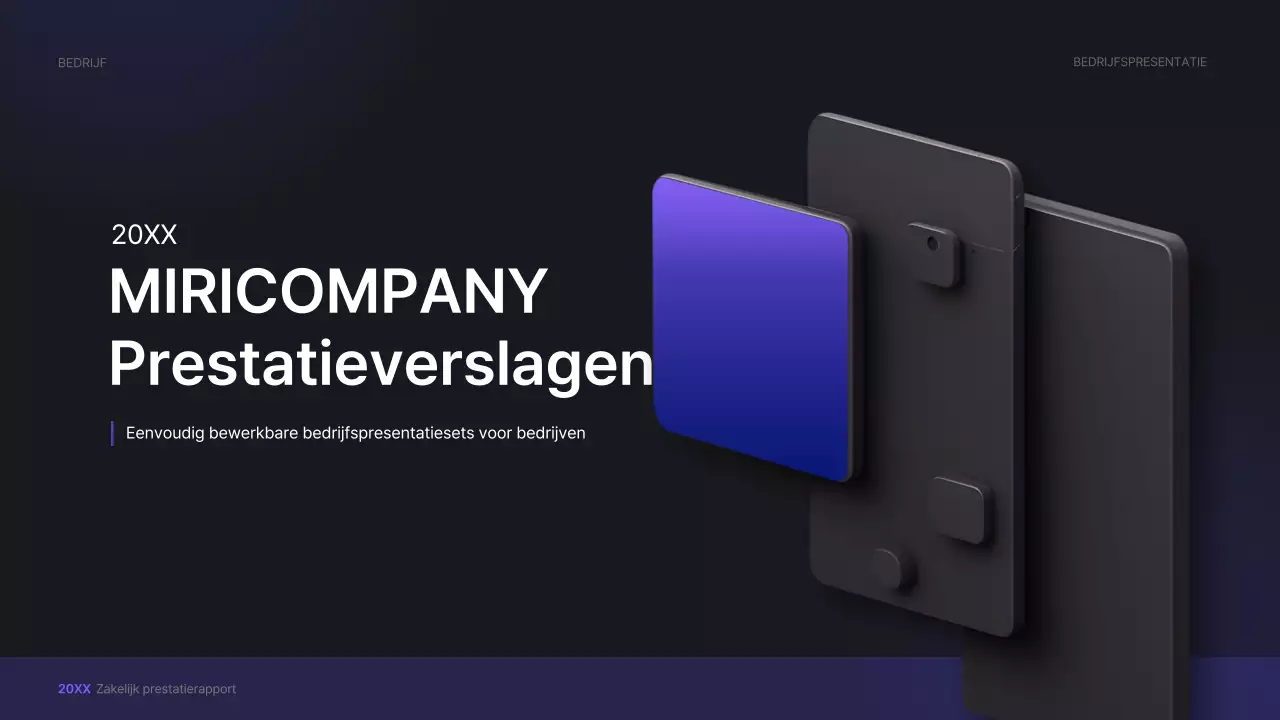Paarse, driedimensionale UI-concept zakelijke presentatie kit