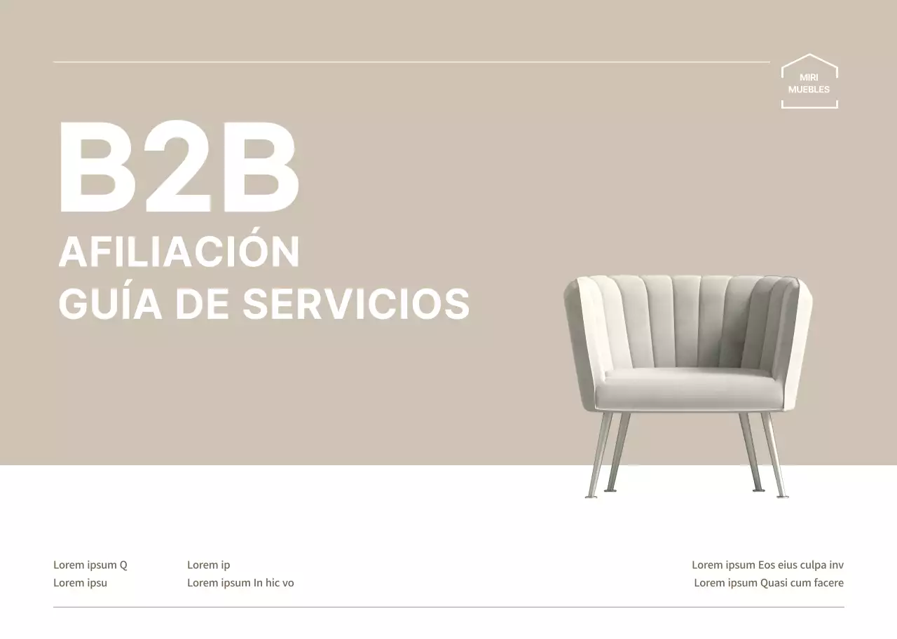 Negocio B2B sencillo en beige