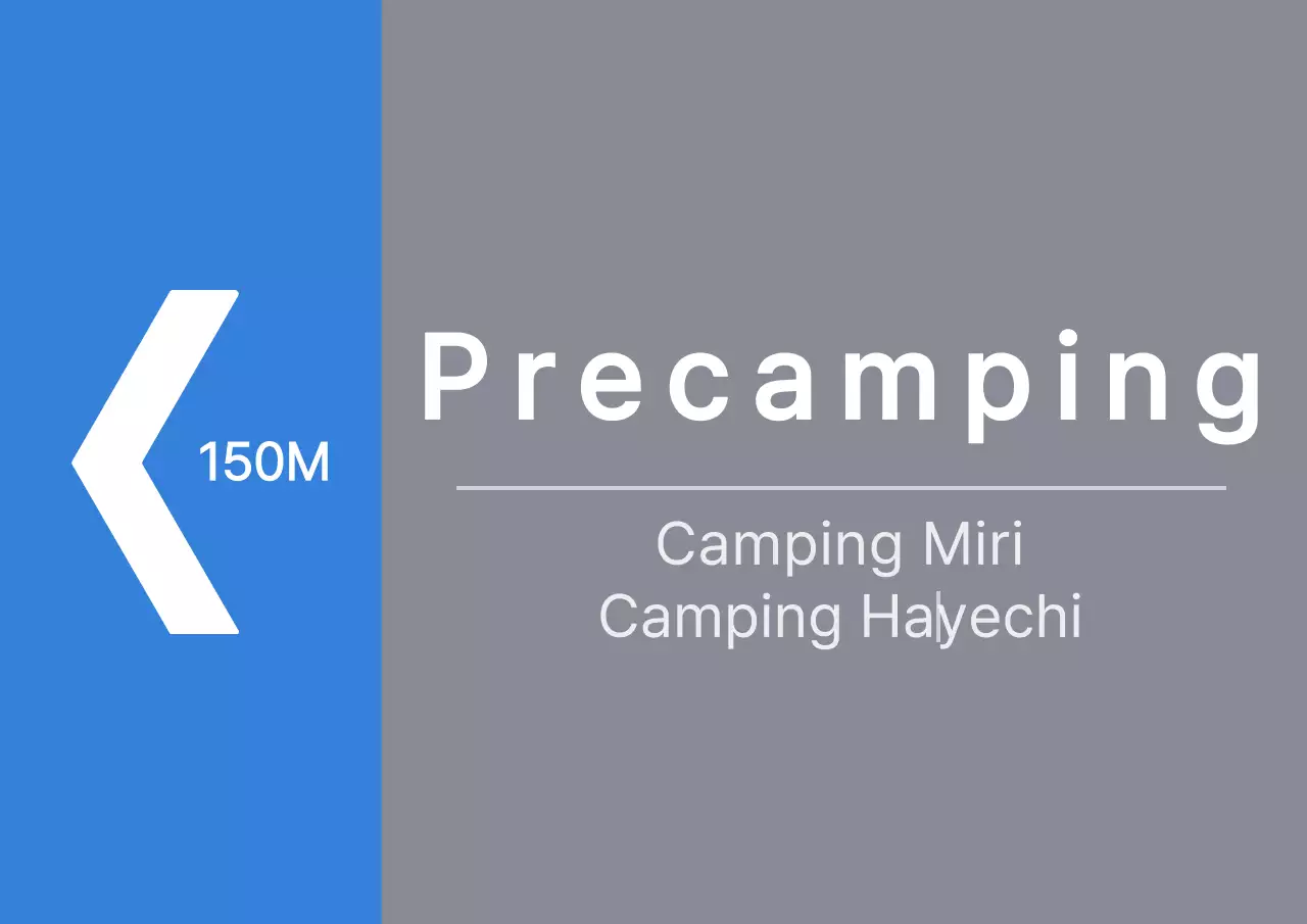 Direcciones de camping de estilo limpio en azul y gris