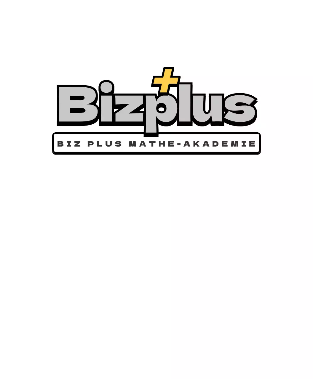 Sauberes und einfaches Mathe-Schullogo in Grau und Gelb