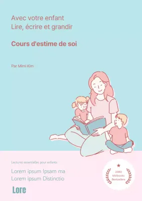 Illustration de la couverture de la leçon sur l'estime de soi émotionnelle dans les tons menthe et rose