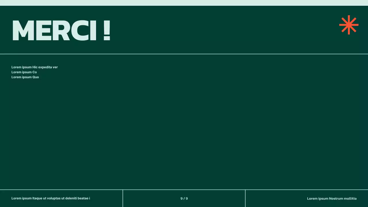 Lignes directrices simples en vert avec des accents orange