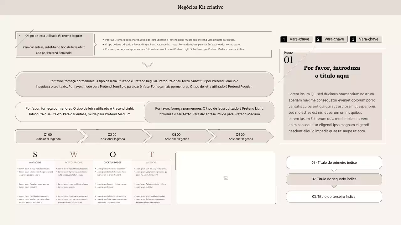 Estilo empresarial simples em bege e castanho