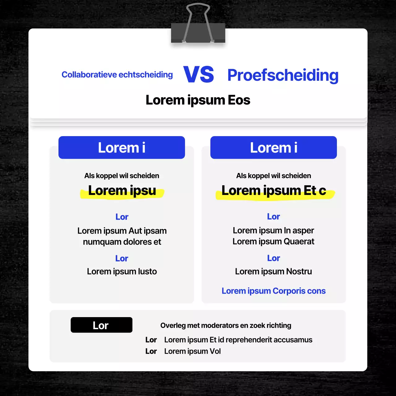 Gids voor het raadplegen van een advocaat met een eenvoudig blauwboekthema