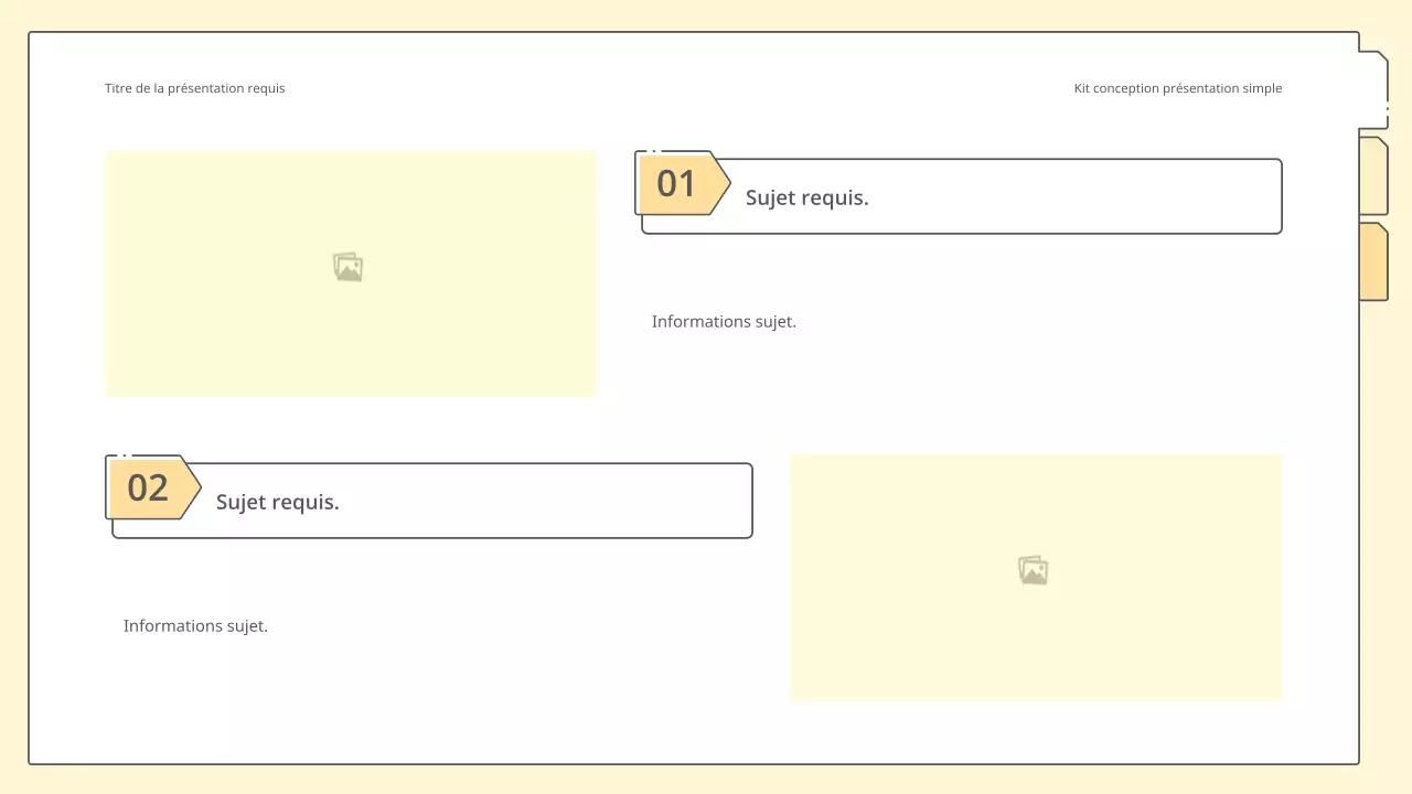 Kit de présentation simple et épuré en jaune