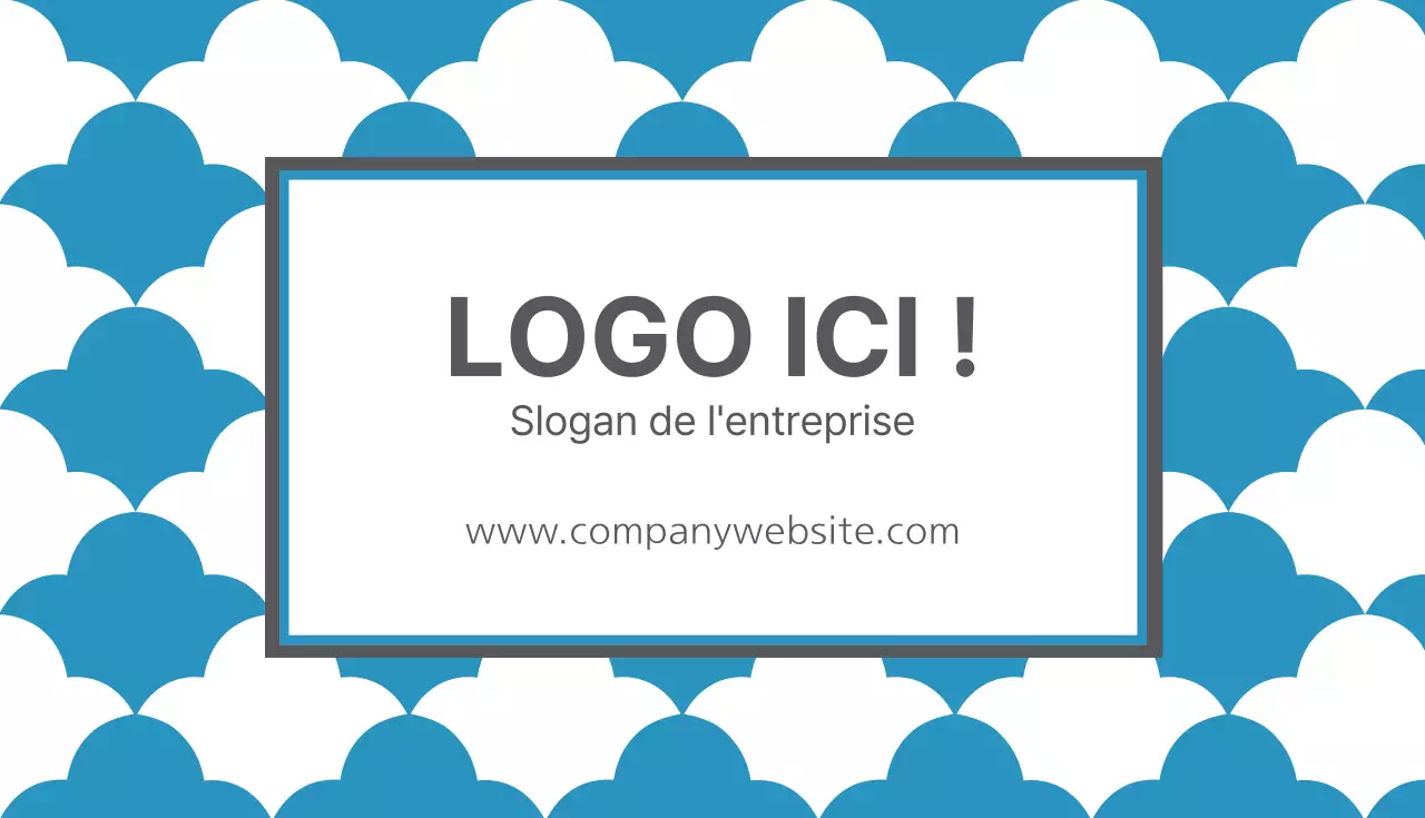 Carte de visite à motif carré