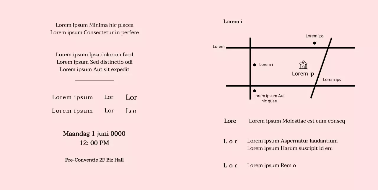 Uitnodiging voor trouwdag met roze bloemenaccenten