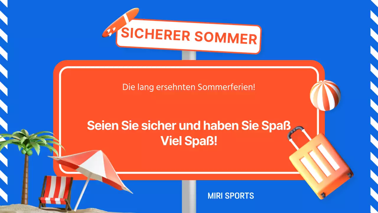 Ein orange-blauer Leitfaden zur Wassersicherheit im Sommer