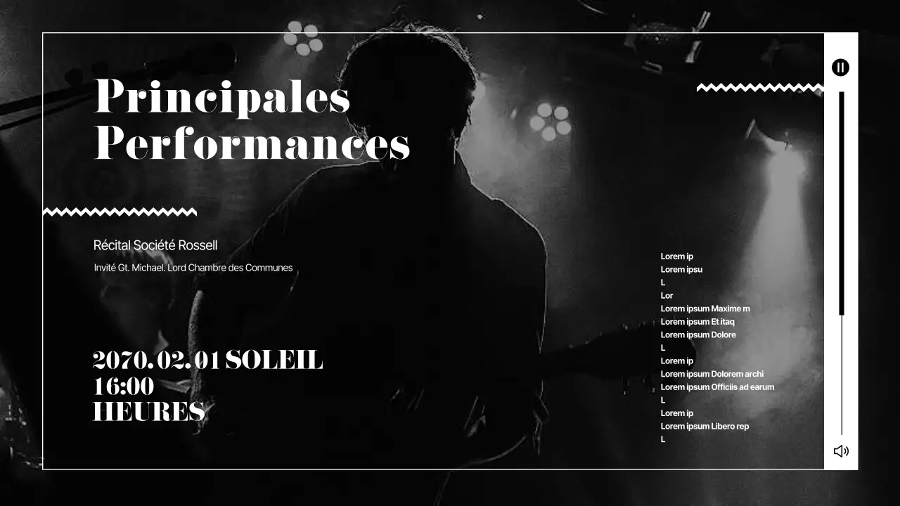 Un simple portfolio de guitariste en noir