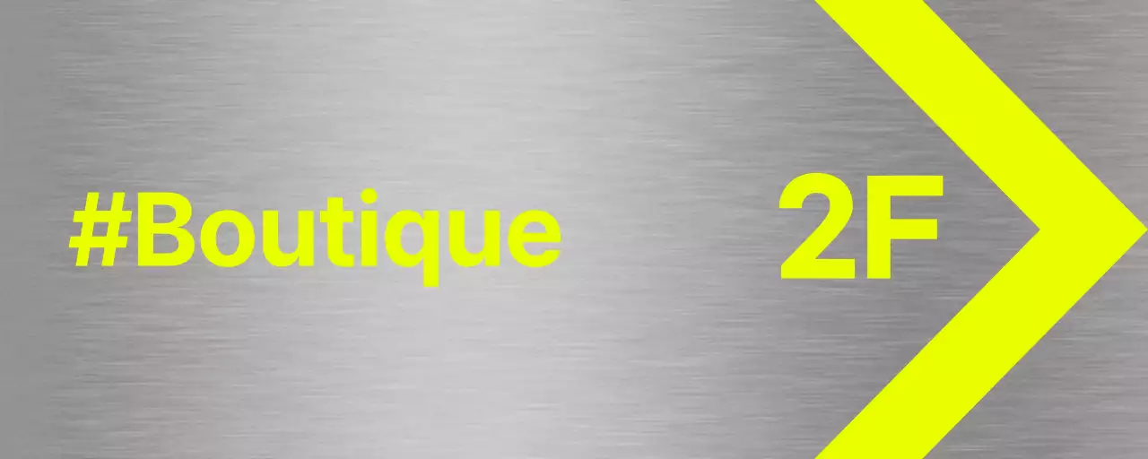 Panneaux de signalisation simples avec des noms de magasins en jaune vif et des illustrations de formes