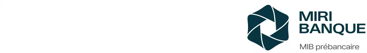 Design simple et épuré avec un logo et un nom de banque de couleur foncée