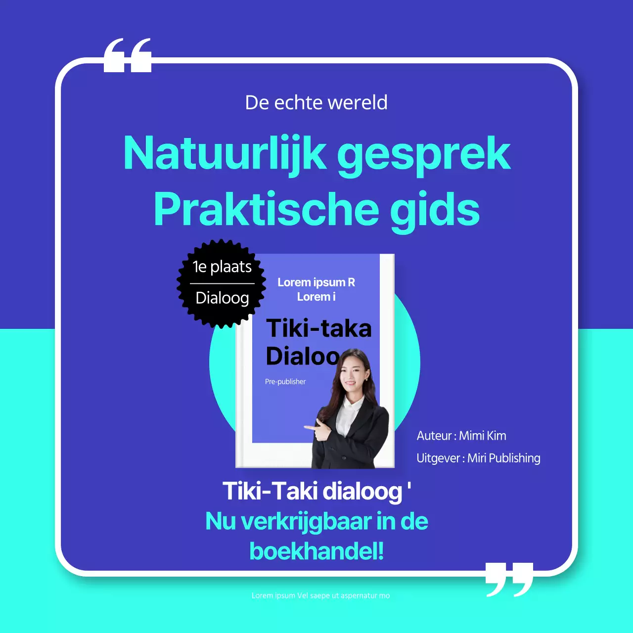 Een eenvoudig munt- en blauwboekpresentatie promoten