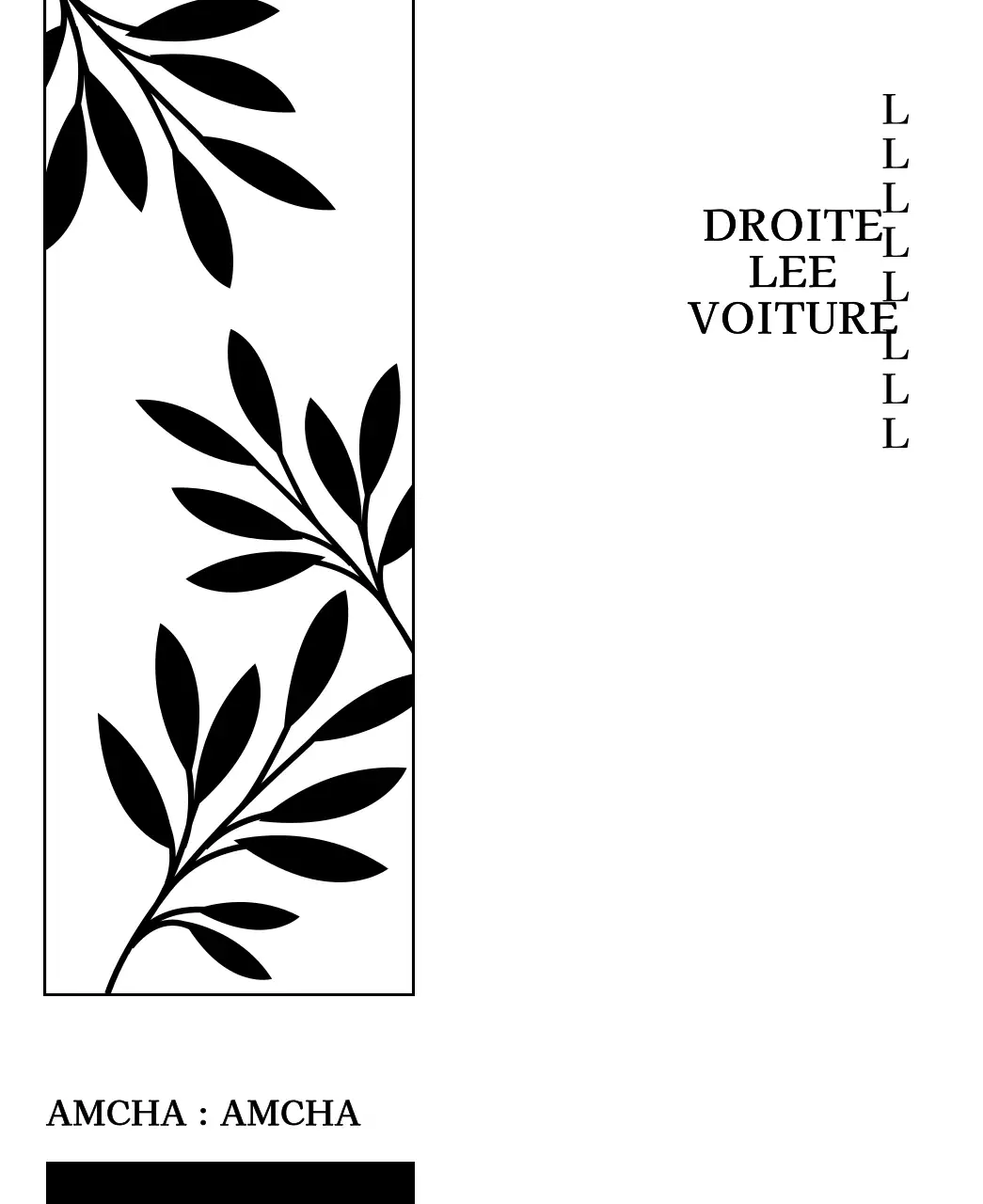 Dessin de thé traditionnel avec des illustrations botaniques simples en noir