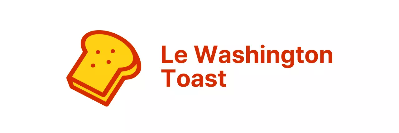 Tablier d'une seule ligne portant le logo d'un magasin de toasts avec une illustration de toasts délicieux