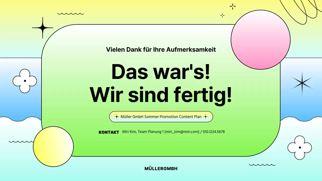 Leuchtend bunte Farbverlaufsformen Sommeraktion