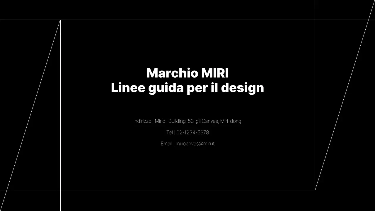 Proposta di guida al design del marchio semplice con linee nere