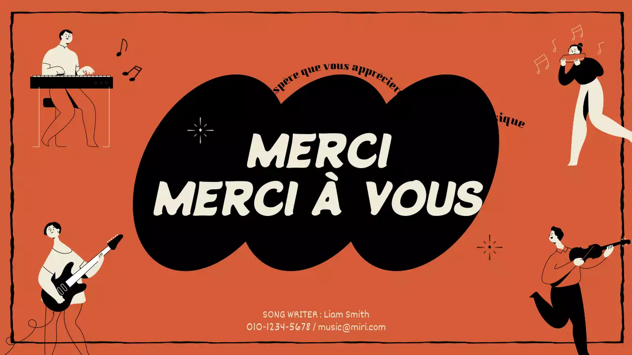 Portefeuille du compositeur en orange et noir