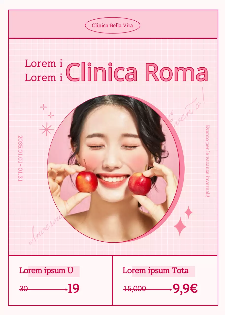 Evento di sconto per foto e cornici rosa in un trattamento al fosforo