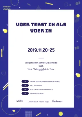 Een bord met verschillende blauwe afbeeldingen van vormen