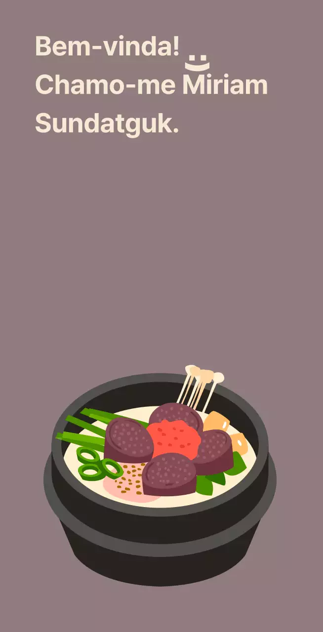 Restaurante Sundaegukbap Balsat com sundaeguk sobre um fundo de feijão vermelho
