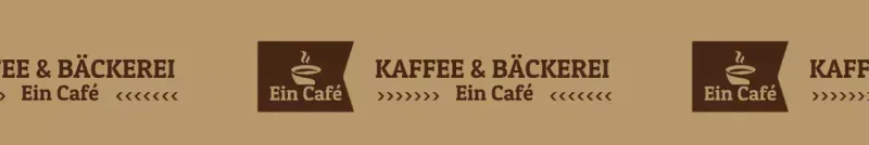 Einfacher Stil Cafe Logo-Muster in hellbraun und braun